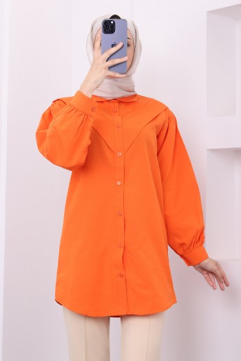 Orange Ön Katlı Tunik