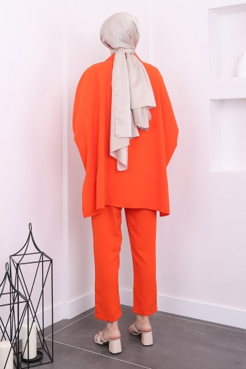 Orange Yarasa Kol Tunik Pantolon Takım